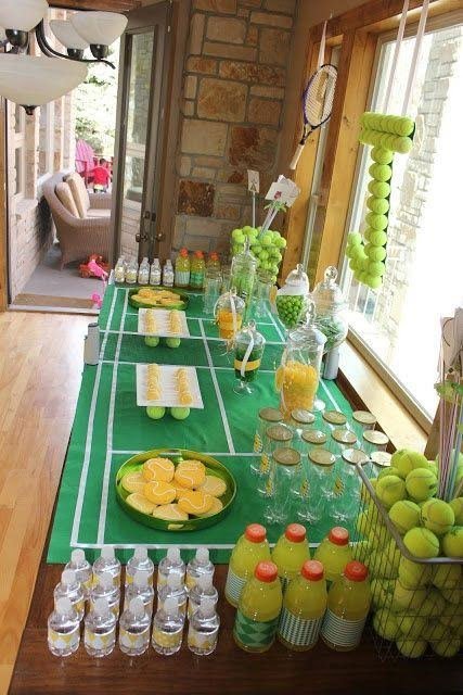 decor anniversaire theme tennis